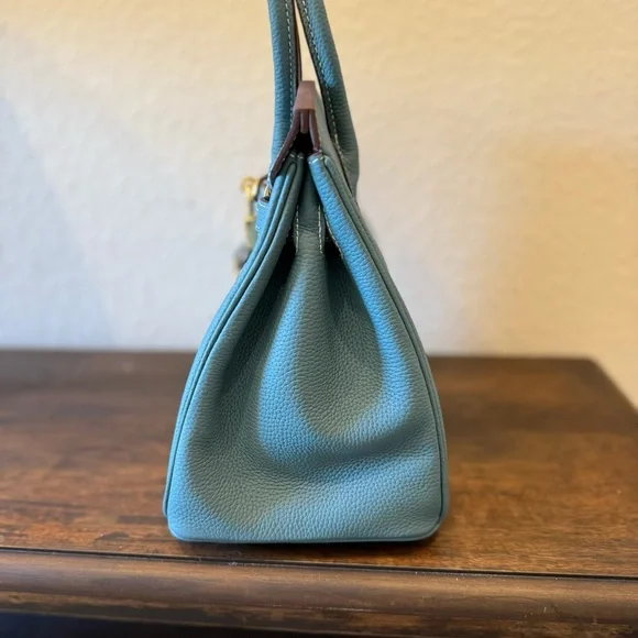 Designer inspired leather satchel bag handmade exclusive - Picture 3 of 14